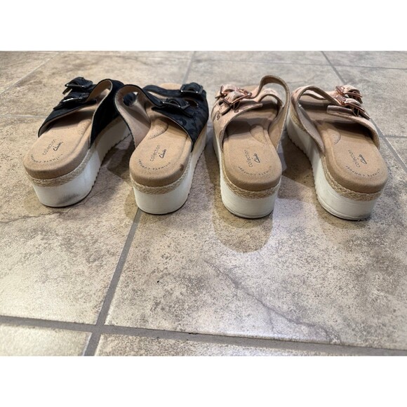 Clarks Lana Beach Camo Platform Two Strap Sandals Extremely cushioned insole - Picture 3 of 6